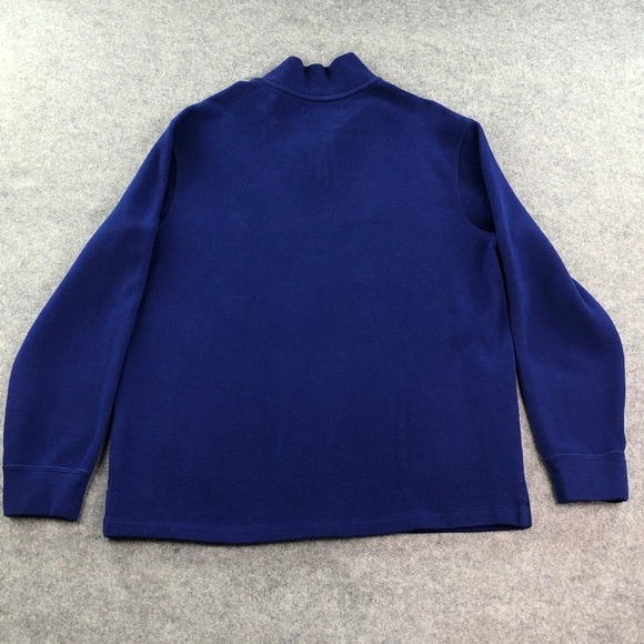 Polo Ralph Lauren Mens L Blue Cotton Quarter Zip Pullover Sweater - Picture 3 of 10